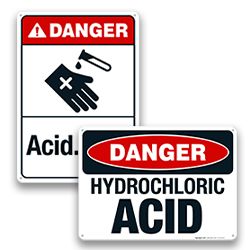 Image of Acid Warning Signs