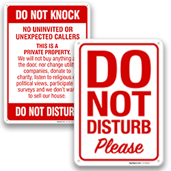 Do Not Disturb Signs