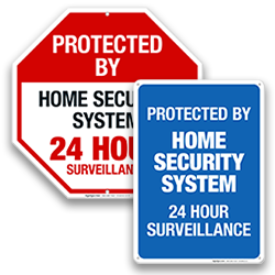 Image of Home Security Surveillance Signs