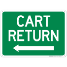 Cart Return With Left Arrow Sign