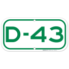 Parking Space C-43 Sign