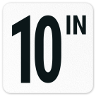 10 In / Ten Inch Vinyl Adhesive Pool Depth Marker,