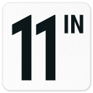 11 In / Eleven Inches Vinyl Adhesive Pool Depth Marker,