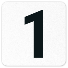 1/One Pool Number Vinyl Adhesive Pool Depth Marker,