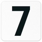 7 / Seven Inche / Feet Vinyl Adhesive Pool Depth Marker,