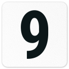 9 / Nine Inches/ Feet Vinyl Adhesive Pool Depth Marker,
