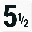 5 1/2 / Five and A Half Inches / Feet Vinyl Adhesive Pool Depth Marker,
