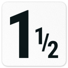 1 1/2 One And Half Inches / Feet Vinyl Adhesive Pool Depth Marker,