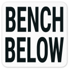 Bench Below Vinyl Adhesive Pool Depth Marker,