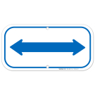 Bidirectional Arrow Blue Sign