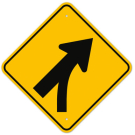 MUTCD Entering Roadway Merge Right W4-5R Sign