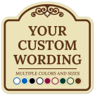 Custom Indoor/Outdoor Decorative Sign,Custom Personalized Brown Border Sign