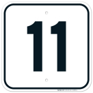 Parking Lot Number 11 Sign