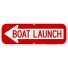Boat Launch Left Arrow Sign