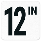12 In / Tweel Inches Vinyl Adhesive Pool Depth Marker,