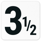 3 1/2 / Three And A Half Inches / Feet Vinyl Adhesive Pool Depth Marker,